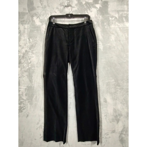 Lauren Ralph Lauren Pants - Lauren Ralph Lauren Womens Black Velvet Straight Leg Trousers Pants Size 4